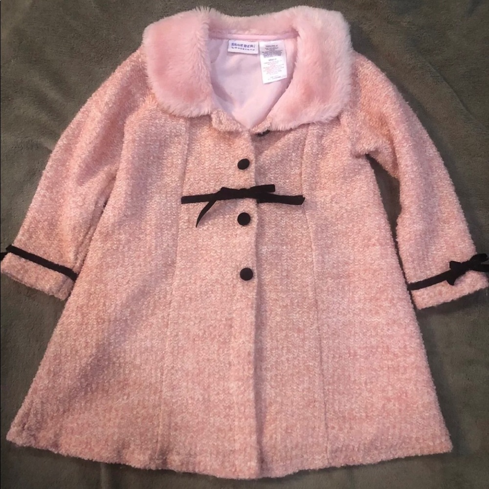 Girls 4T Pink Peacoat Jacket Blueberi Boulevard